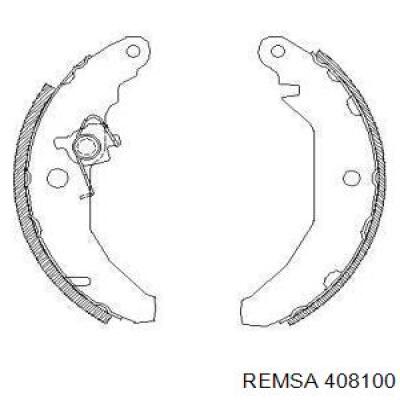 Задние барабанные колодки 408100 Remsa