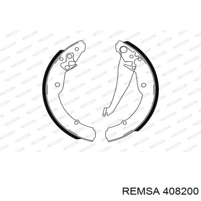 Задние барабанные колодки 408200 Remsa