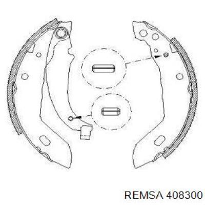 Колодки тормозные задние барабанные REMSA 408300