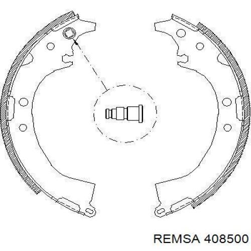 Задние барабанные колодки 408500 Remsa