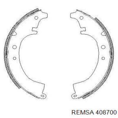 Задние барабанные колодки 408700 Remsa