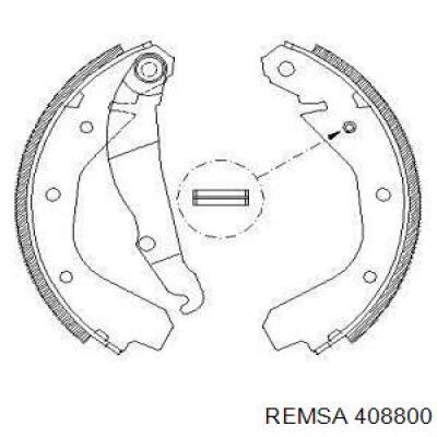 Zapatas de frenos de tambor traseras 408800 Remsa