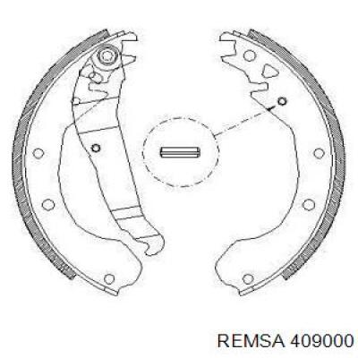Задние барабанные колодки 409000 Remsa