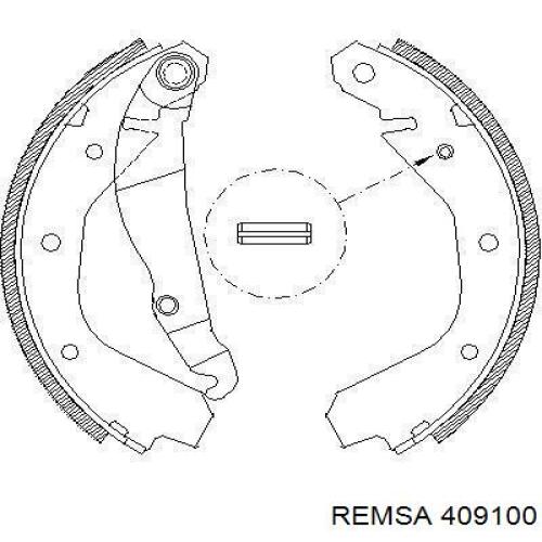 Задние барабанные колодки 409100 Remsa