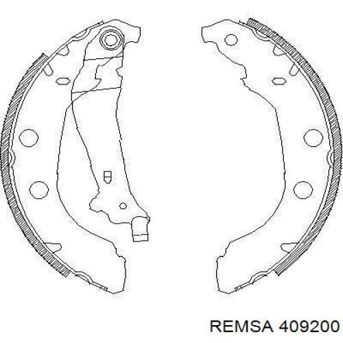 Задние барабанные колодки 409200 Remsa