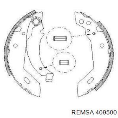 Задние барабанные колодки 409500 Remsa