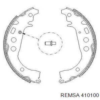 Задние барабанные колодки 410100 Remsa