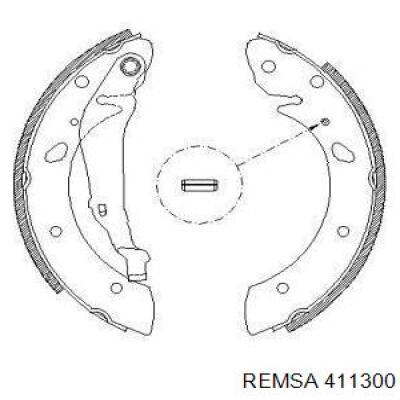 Задние барабанные колодки 411300 Remsa