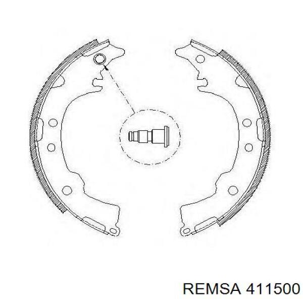 Задние барабанные колодки 411500 Remsa