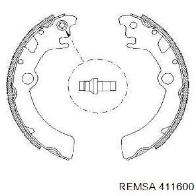 Задние барабанные колодки 411600 Remsa