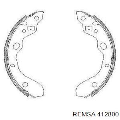 Задние барабанные колодки 412800 Remsa