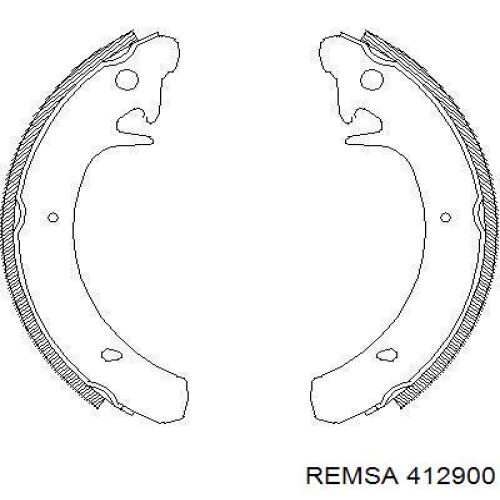 Задние барабанные колодки 412900 Remsa