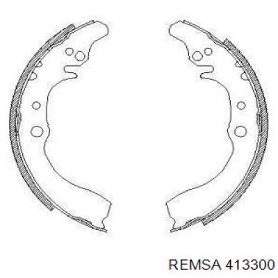 Задние барабанные колодки 413300 Remsa