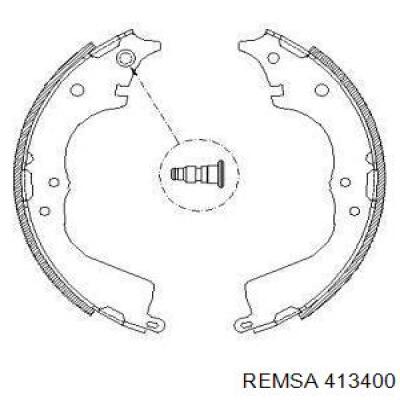 Задние барабанные колодки 413400 Remsa