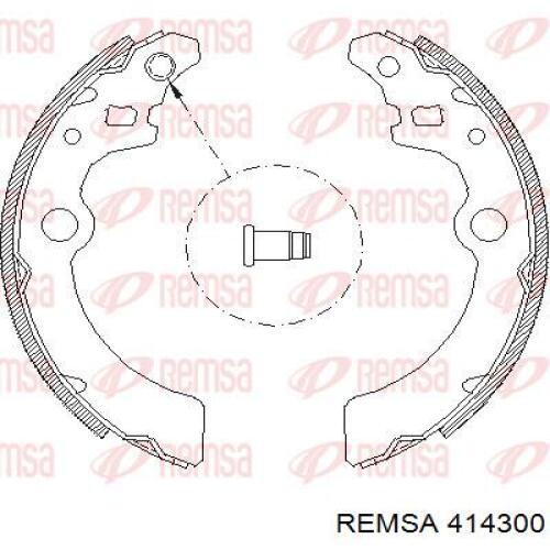 Zapatas de frenos de tambor traseras 414300 Remsa