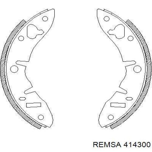 Купить 414300 Remsa Задние барабанные тормозные колодки