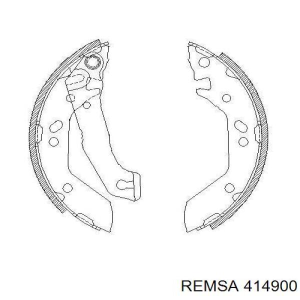 Купить 414900 Remsa Задние барабанные тормозные колодки
