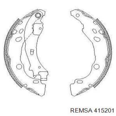 Задние барабанные колодки 415201 Remsa