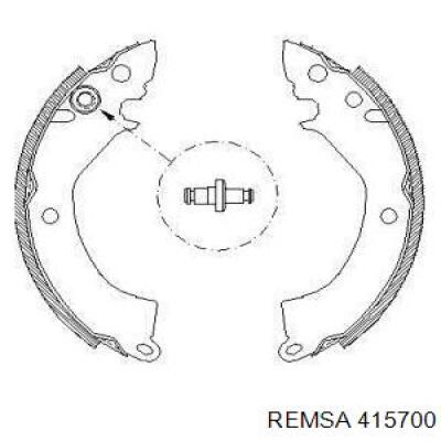 Задние барабанные колодки 415700 Remsa