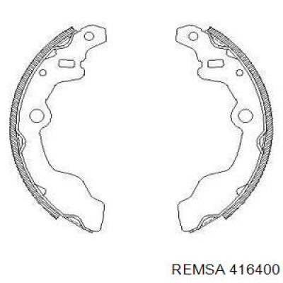 Задние барабанные колодки 416400 Remsa