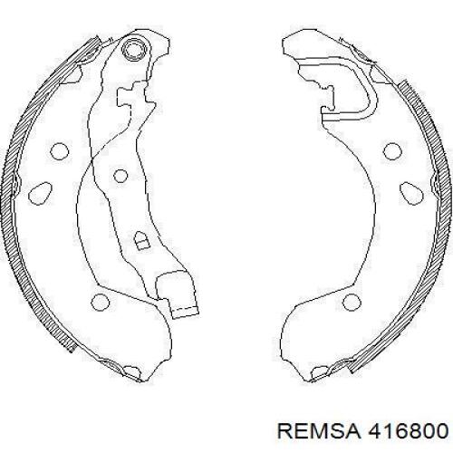 Задние барабанные колодки 416800 Remsa