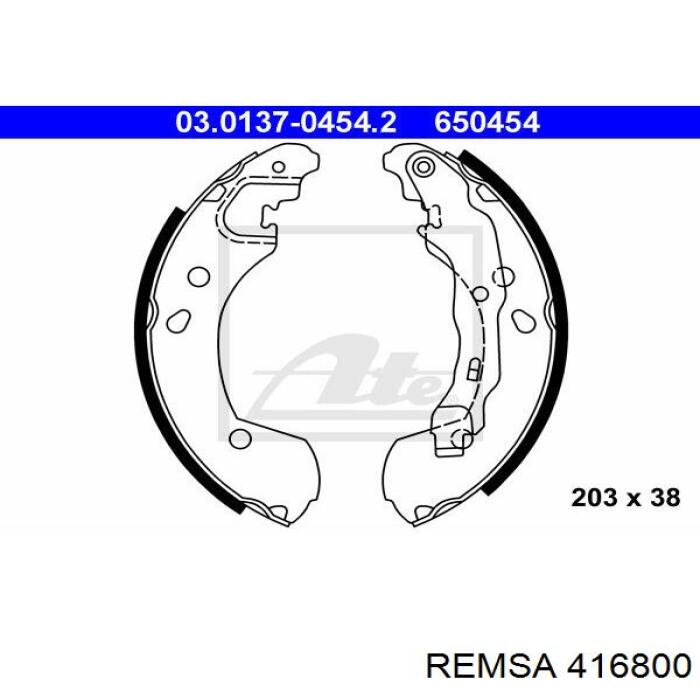 Тормоза рабочие задние ножные и тормозные барабаны Remsa 416800 цена, от 27.69 USD