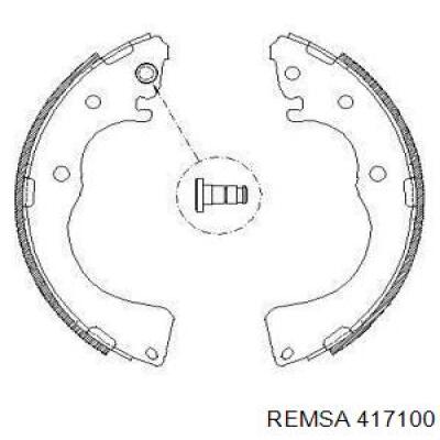 Задние барабанные колодки 417100 Remsa