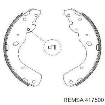 Задние барабанные колодки 417500 Remsa