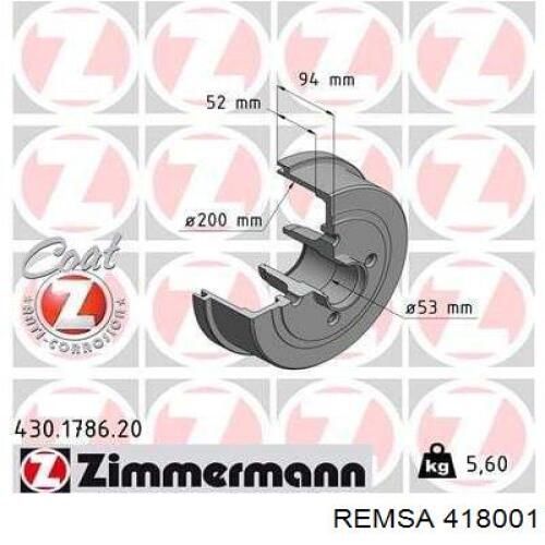 418001 Remsa Барабанные тормозные колодки