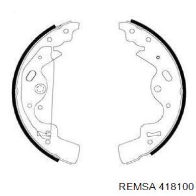 Задние барабанные колодки 418100 Remsa