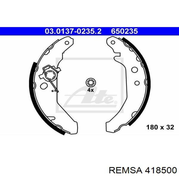 Тормоза рабочие задние ножные и тормозные барабаны Remsa 418500 цена, от 14.99 USD