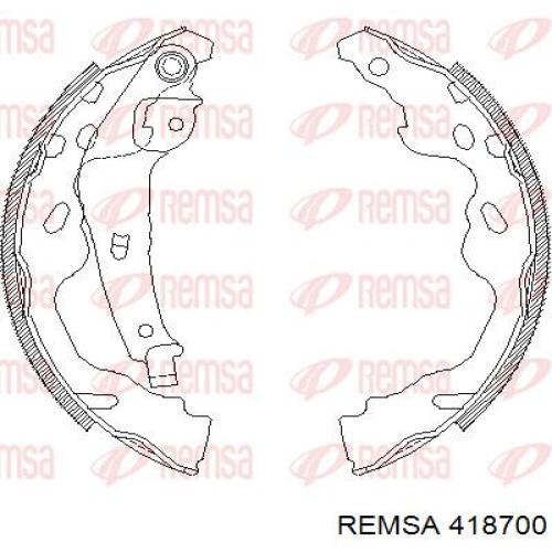 Задние барабанные колодки 418700 Remsa