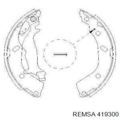 Задние барабанные колодки 419300 Remsa