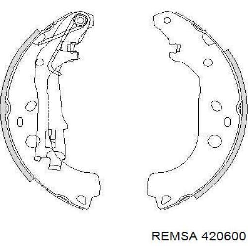 Задние барабанные колодки 420600 Remsa