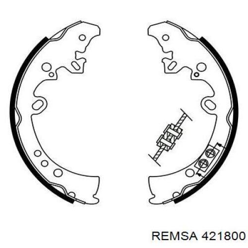 Задние барабанные колодки 421800 Remsa