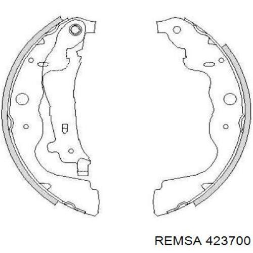 Zapatas de frenos de tambor traseras 423700 Remsa
