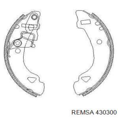 Задние барабанные колодки 430300 Remsa