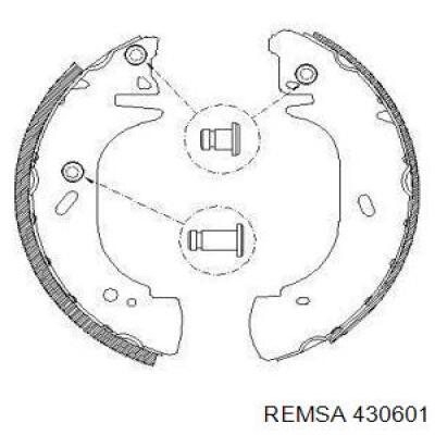 Задние барабанные колодки 430601 Remsa