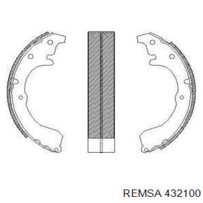 Задние барабанные колодки 432100 Remsa