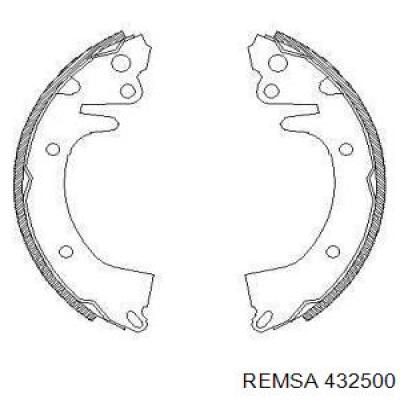 Задние барабанные колодки 432500 Remsa