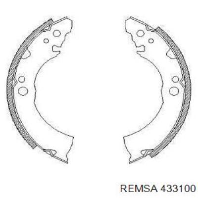 Задние барабанные колодки 433100 Remsa