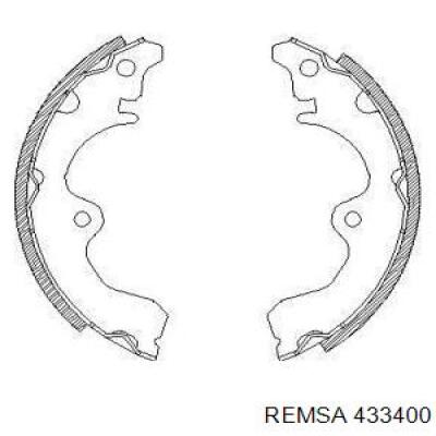 Задние барабанные колодки 433400 Remsa