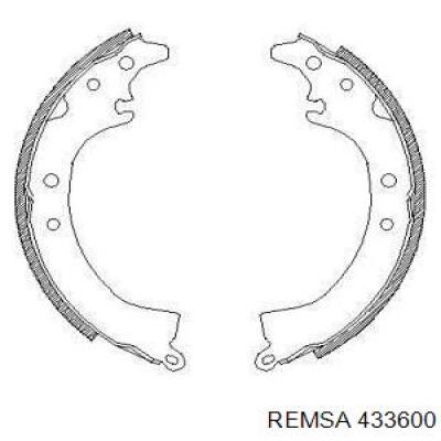 Задние барабанные колодки 433600 Remsa