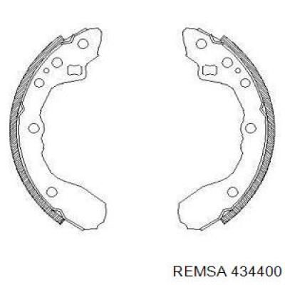 Задние барабанные колодки 434400 Remsa