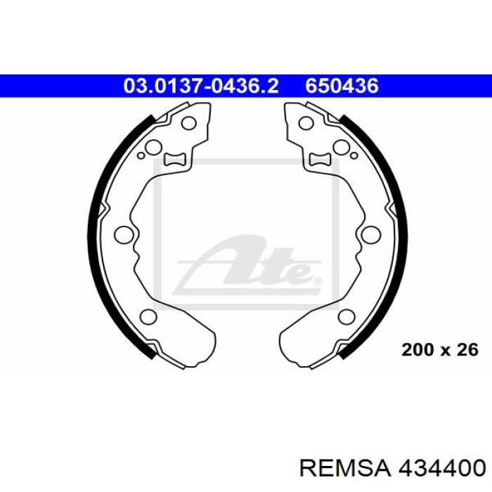 Тормоза рабочие задние ножные и тормозные барабаны Remsa 434400 цена, от 19.33 USD