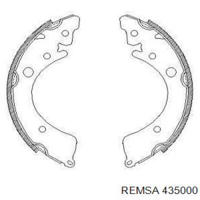 Задние барабанные колодки 435000 Remsa