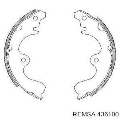 Задние барабанные колодки 436100 Remsa