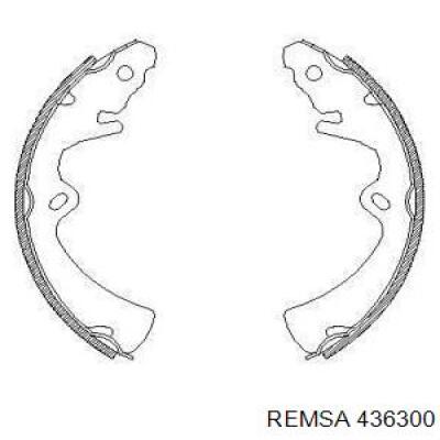 Задние барабанные колодки 436300 Remsa