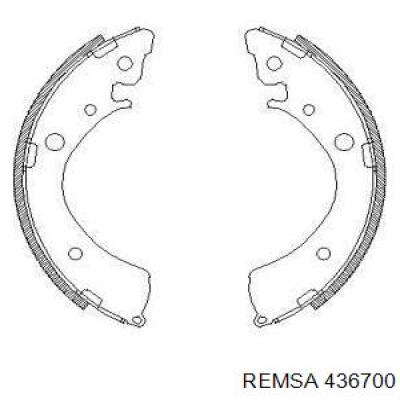 Задние барабанные колодки 436700 Remsa