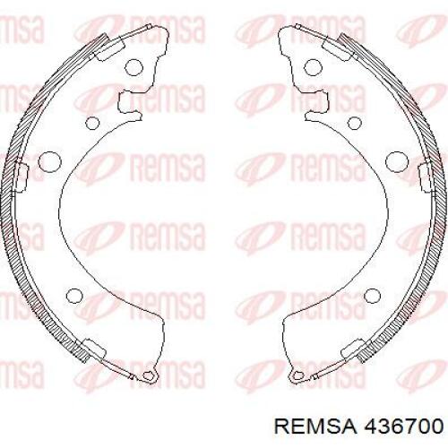 Zapatas de frenos de tambor traseras 436700 Remsa